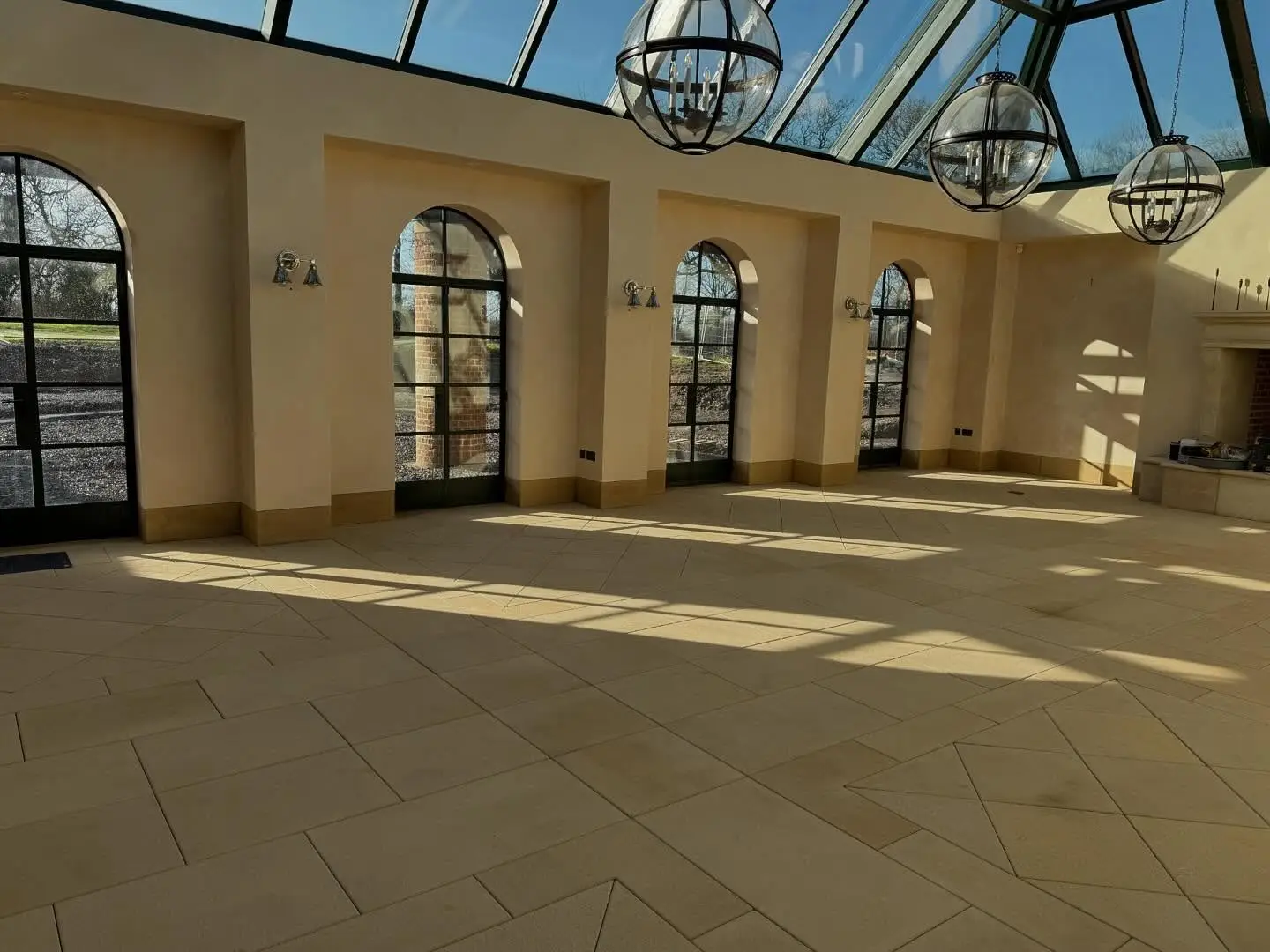 Orangery Stone Floor — stonework by Markstone